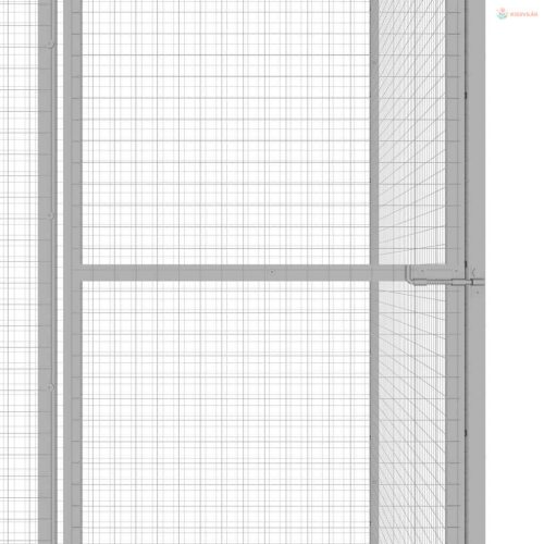 Horganyzott acél macskaketrec 6 x 1,5 x 1,5 m