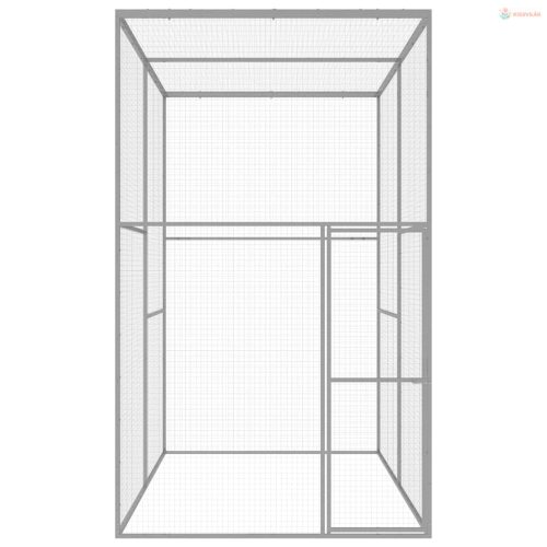 Horganyzott acél macskaketrec 3 x 1,5 x 2,5 m
