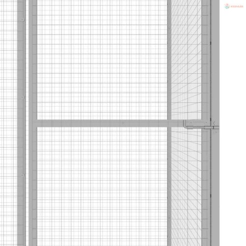 Horganyzott acél macskaketrec 3 x 1,5 x 2,5 m