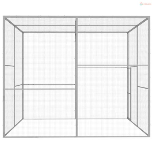 Horganyzott acél macskaketrec 3 x 3 x 2,5 m