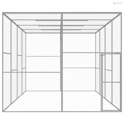 Horganyzott acél macskaketrec 6 x 3 x 2,5 m