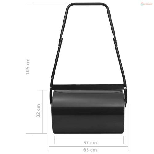 Fekete gyephenger 63 cm 50 L