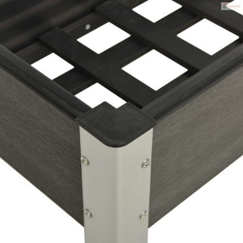 Szürke WPC kerti magaságyás 75 x 40 x 75 cm