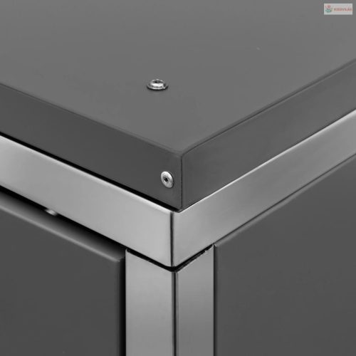 Acéltároló két gurítható szemeteskukához 138 x 77,5 x 112,5 cm