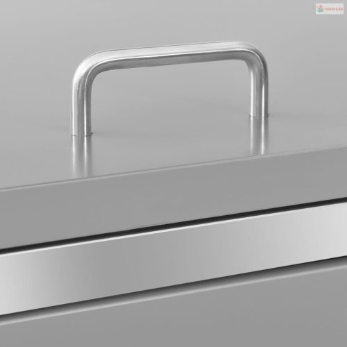 Acél tároló gurítható szemeteskukához 69 x 77,5 x 112,5 cm