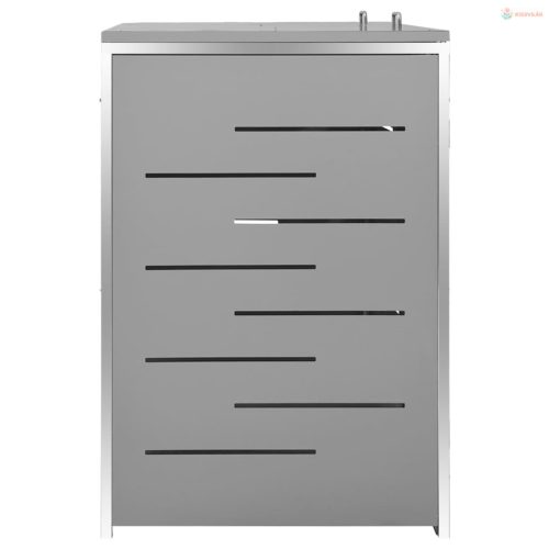 Acéltároló két gurítható szemeteskukához 138 x 77,5 x 112,5 cm