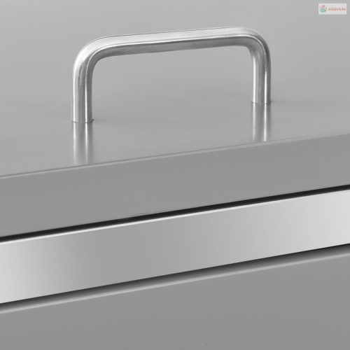 Acéltároló két gurítható szemeteskukához 138 x 77,5 x 112,5 cm