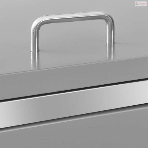 Acél tároló három gurítható szemeteskukához 207x77,5x112,5 cm