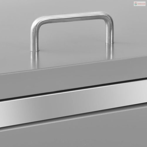 Acéltároló négy gurítható szemeteskukához 276,5x77,5x112,5 cm