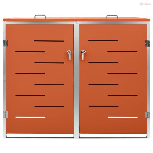 Acéltároló két gurítható szemeteskukához 138 x 77,5 x 112,5 cm