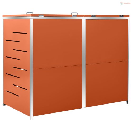 Acéltároló két gurítható szemeteskukához 138 x 77,5 x 112,5 cm