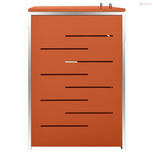 Acéltároló két gurítható szemeteskukához 138 x 77,5 x 112,5 cm