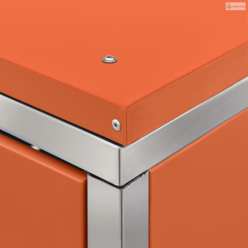 Acéltároló két gurítható szemeteskukához 138 x 77,5 x 112,5 cm