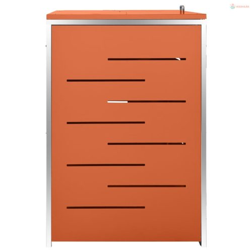 Acél tároló három gurítható szemeteskukához 207x77,5x112,5 cm