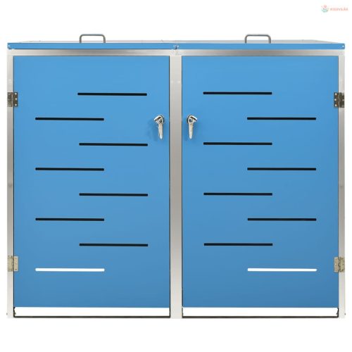 Acéltároló két gurítható szemeteskukához 138 x 77,5 x 112,5 cm