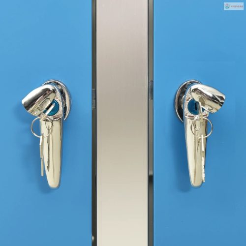 Acél tároló három gurítható szemeteskukához 207x77,5x112,5 cm