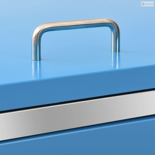 Acél tároló három gurítható szemeteskukához 207x77,5x112,5 cm