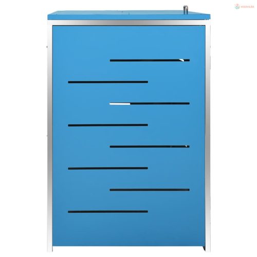 Acéltároló négy gurítható szemeteskukához 276,5x77,5x112,5 cm