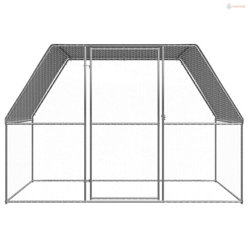 Kültéri horganyzott acél tyúkól 3 x 2 x 2 m