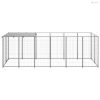 Ezüstszínű acél kutyakennel 330 x 110 x 110 cm