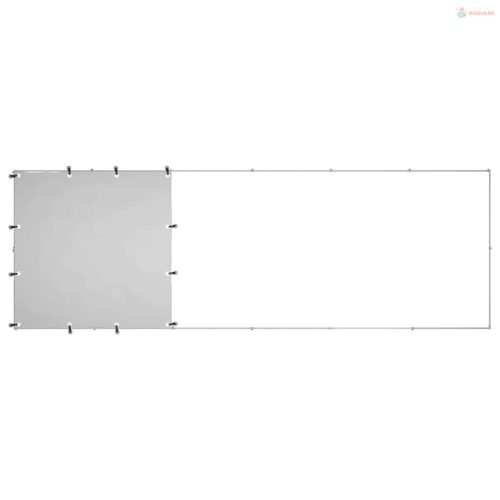 Ezüstszínű acél kutyakennel 330 x 110 x 110 cm