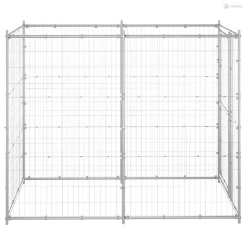 Kültéri horganyozott acél kutyakennel 110 x 220 x 180 cm