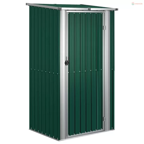 Zöld kerti fészer horganyzott acélból 118,5 x 97 x 209,5 cm