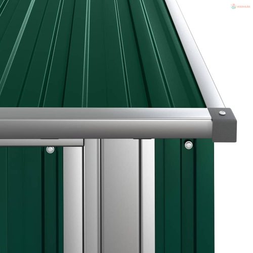 Zöld kerti fészer horganyzott acélból 118,5 x 97 x 209,5 cm