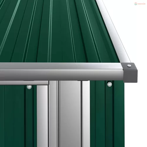 Zöld kerti fészer horganyzott acélból 118,5 x 97 x 209,5 cm