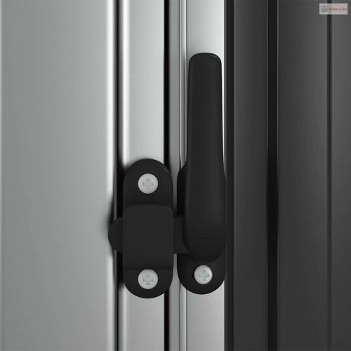 Antracitszürke horganyzott acél kerti fészer 118,5x97x209,5 cm