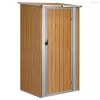Barna horganyzott acél kerti fészer 118,5 x 97 x 209,5 cm