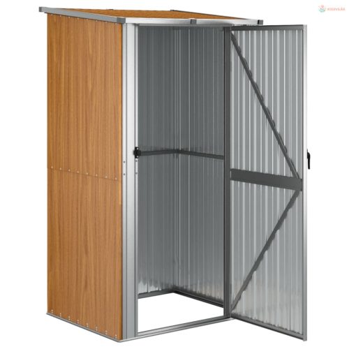 Barna horganyzott acél kerti fészer 118,5 x 97 x 209,5 cm