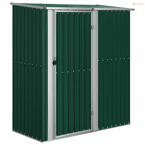 Zöld horganyzott acél kerti fészer 180,5 x 97 x 209,5 cm
