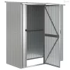 Szürke horganyzott acél kerti fészer 180,5 x 97 x 209,5 cm