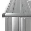Szürke horganyzott acél kerti fészer 180,5 x 97 x 209,5 cm
