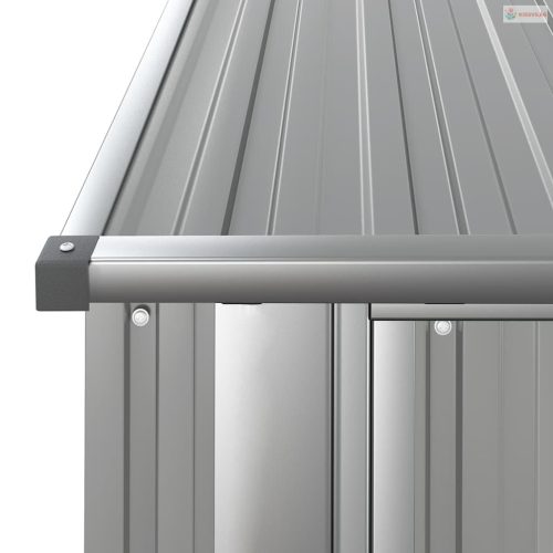 Szürke horganyzott acél kerti fészer 180,5 x 97 x 209,5 cm