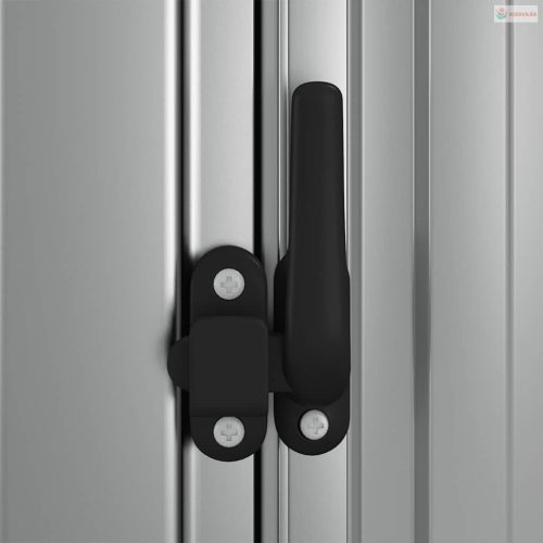 Szürke horganyzott acél kerti fészer 180,5 x 97 x 209,5 cm