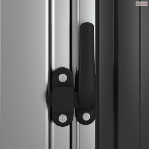 Antracitszürke horganyzott acél kerti fészer 180,5x97x209,5 cm