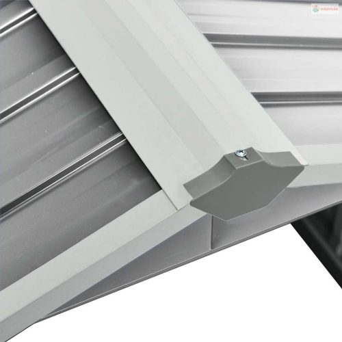 Szürke horganyzott acél kerti robotfűnyíró-tároló 92x97x63 cm