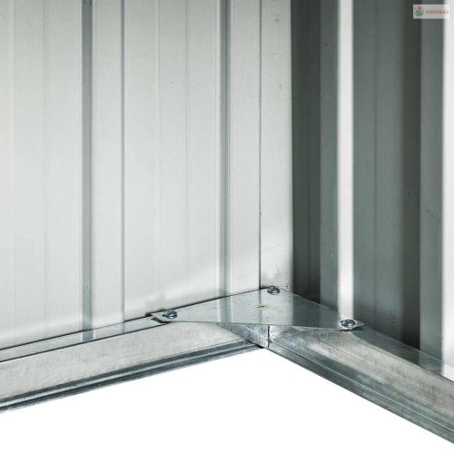 Szürke horganyzott acél kerti robotfűnyíró-tároló 92x97x63 cm