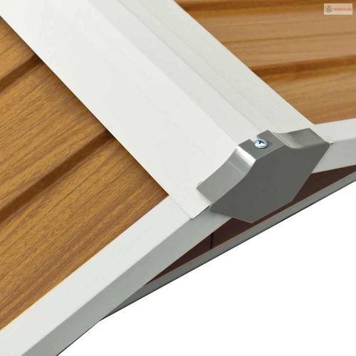 Barna horganyzott acél kerti robotfűnyíró-tároló 92x97x63 cm