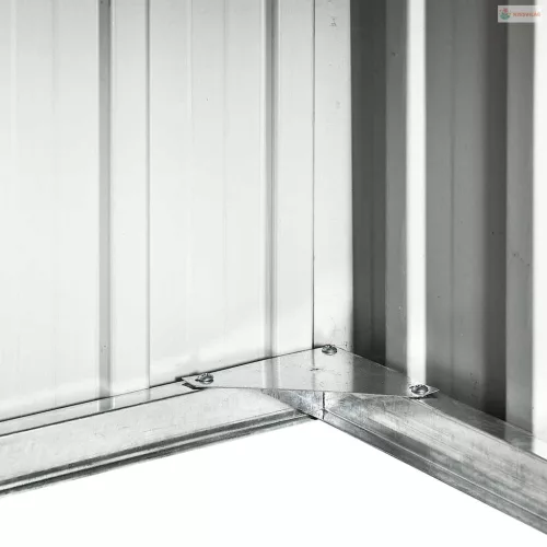 Barna horganyzott acél kerti robotfűnyíró-tároló 92x97x63 cm