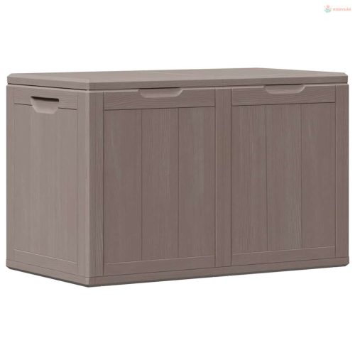 Barna PP fa hatású kerti tárolóláda 180 L