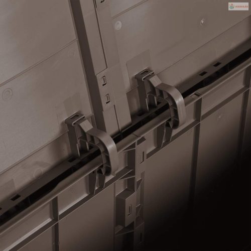 Barna PP fa hatású kerti tárolóláda 180 L