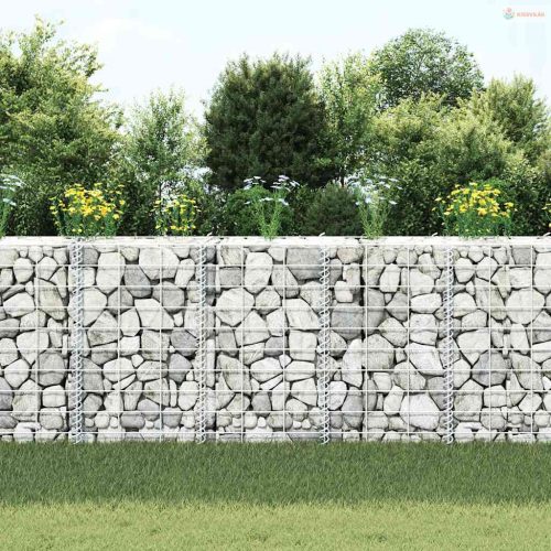3 db vas gabion magaságyás 30 x 30 x 50 cm