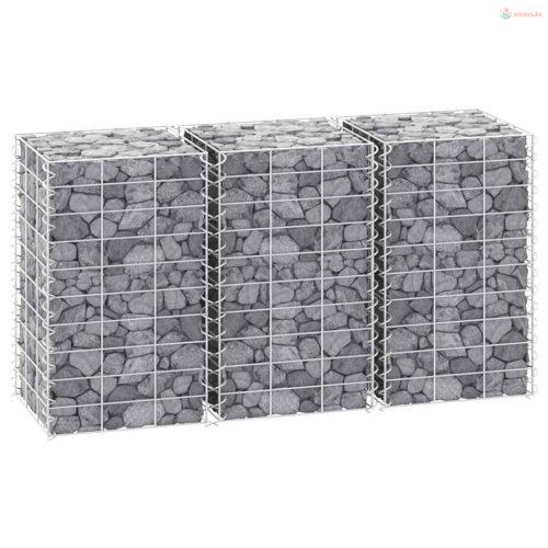 3 db vas gabion magaságyás 30 x 30 x 50 cm