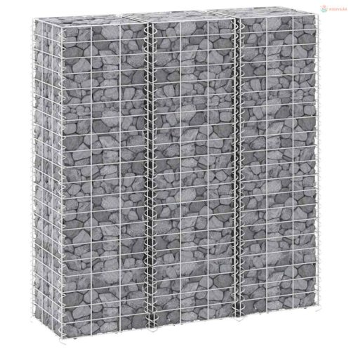 3 db vas gabion magaságyás 30 x 30 x 100 cm