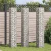 3 db vas gabion magaságyás 30 x 30 x 200 cm