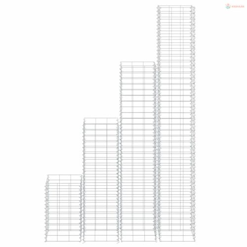 4 db vas gabion magaságyás 30 x 30 x 50 / 100 / 150 / 200 cm