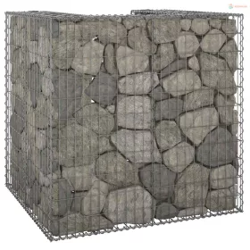  Horganyzott acél gabionfal szemeteskukához 110 x 100 x 110 cm